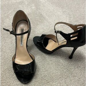 Manolo Blahnik  Patent leather ankle strap